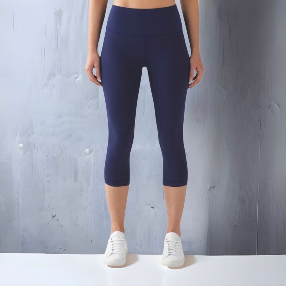 Lululemon Blue Align Crop Leggings High Rise Pants 4